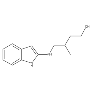 4-[(1H-indol-2-yl)amino]-3-methylbutan-1-ol结构式