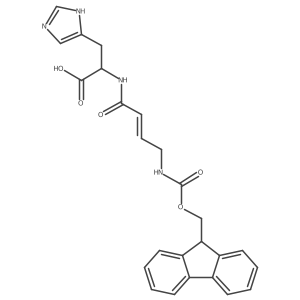 (2S)-2-[4-({[(9H-fluoren-9-yl)methoxy]carbonyl}amino)but-2-enamido]-3-(1H-imidazol-4-yl)propanoic acid Structure