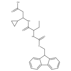 3-cyclopropyl-3-[(2R)-2-({[(9H-fluoren-9-yl)methoxy]carbonyl}amino)butanamido]propanoic acid Structure