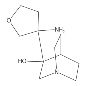 3-(3-Aminooxolan-3-yl)-1-azabicyclo[2.2.2]octan-3-ol结构式