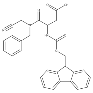 3-[benzyl(cyanomethyl)carbamoyl]-3-({[(9H-fluoren-9-yl)methoxy]carbonyl}amino)propanoic acid结构式