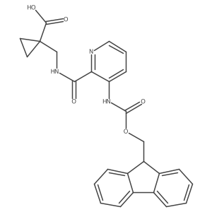 1-({[3-({[(9H-fluoren-9-yl)methoxy]carbonyl}amino)pyridin-2-yl]formamido}methyl)cyclopropane-1-carboxylic acid Structure