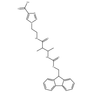 1-{2-[3-({[(9H-fluoren-9-yl)methoxy]carbonyl}amino)-2-methylbutanamido]ethyl}-1H-1,2,3-triazole-4-carboxylic acid结构式