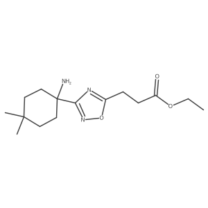 Ethyl 3-[3-(1-amino-4,4-dimethylcyclohexyl)-1,2,4-oxadiazol-5-yl]propanoate结构式