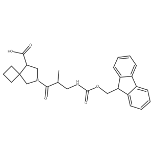 6-[3-({[(9H-fluoren-9-yl)methoxy]carbonyl}amino)-2-methylpropanoyl]-6-azaspiro[3.4]octane-8-carboxylic acid Structure