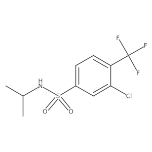 3-chloro-N-(propan-2-yl)-4-(trifluoromethyl)benzene-1-sulfonamide结构式