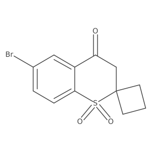 6'-Bromospiro[cyclobutane-1,2'-thiochroman]-4'-one 1',1'-dioxide Structure