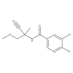 5-Chloro-N-(2-cyano-1-methoxypropan-2-yl)-6-fluoropyridine-3-carboxamide结构式