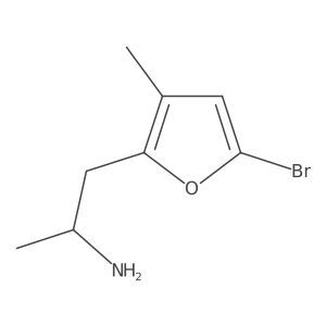 (2R)-1-(5-bromo-3-methylfuran-2-yl)propan-2-amine结构式