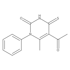 5-Acetyl-3,4-dihydro-6-methyl-1-phenyl-4-thioxo-2(1H)-pyrimidinone结构式