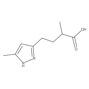 2-methyl-4-(5-methyl-1H-pyrazol-3-yl)butanoic acid Structure