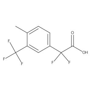 2,2-Difluoro-2-[4-methyl-3-(trifluoromethyl)phenyl]acetic acid结构式