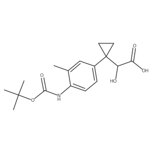 2-[1-(4-{[(Tert-butoxy)carbonyl]amino}-3-methylphenyl)cyclopropyl]-2-hydroxyacetic acid Structure