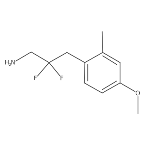 2,2-Difluoro-3-(4-methoxy-2-methylphenyl)propan-1-amine结构式