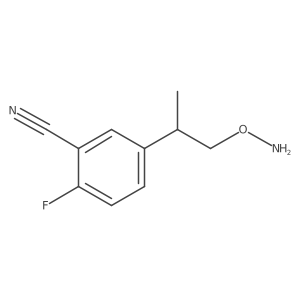 5-[1-(Aminooxy)propan-2-yl]-2-fluorobenzonitrile Structure