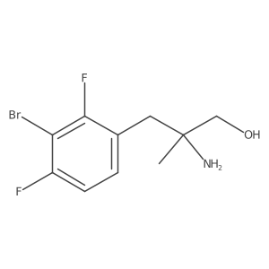2-Amino-3-(3-bromo-2,4-difluorophenyl)-2-methylpropan-1-ol结构式