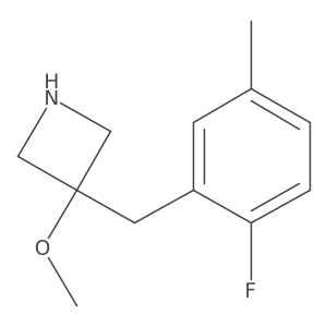 3-[(2-Fluoro-5-methylphenyl)methyl]-3-methoxyazetidine结构式