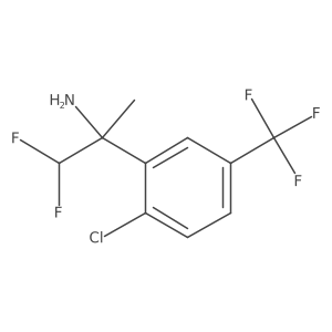 2-[2-Chloro-5-(trifluoromethyl)phenyl]-1,1-difluoropropan-2-amine Structure