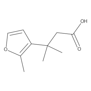 3-Methyl-3-(2-methylfuran-3-yl)butanoic acid Structure