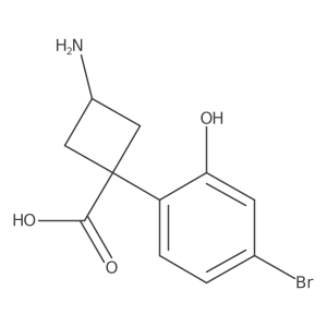 3-Amino-1-(4-bromo-2-hydroxyphenyl)cyclobutane-1-carboxylic acid Structure