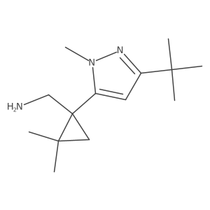 [1-(3-tert-butyl-1-methyl-1H-pyrazol-5-yl)-2,2-dimethylcyclopropyl]methanamine结构式