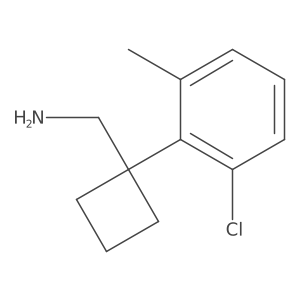 [1-(2-Chloro-6-methylphenyl)cyclobutyl]methanamine结构式