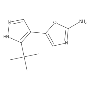 5-(3-tert-butyl-1H-pyrazol-4-yl)-1,3-oxazol-2-amine结构式