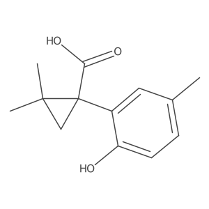 1-(2-Hydroxy-5-methylphenyl)-2,2-dimethylcyclopropane-1-carboxylic acid Structure