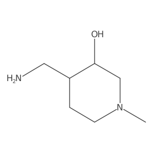 3-Piperidinol, 4-(aminomethyl)-1-methyl-, (3R,4R)-rel-结构式