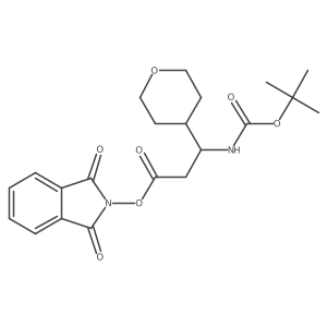 1,3-dioxo-2,3-dihydro-1H-isoindol-2-yl 3-{[(tert-butoxy)carbonyl]amino}-3-(oxan-4-yl)propanoate Structure