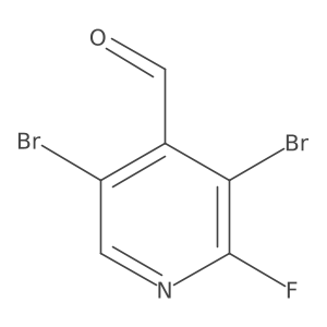 3,5-Dibromo-2-fluoropyridine-4-carbaldehyde Structure
