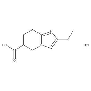 2-Ethyl-5,6,7,8-tetrahydroimidazo[1,2-a]pyridine-6-carboxylic acid;hydrochloride Structure