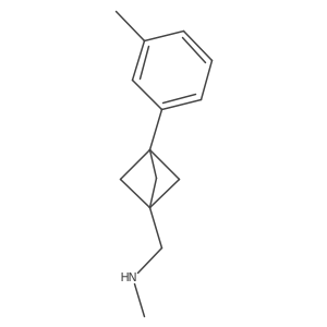 Methyl({[3-(3-methylphenyl)bicyclo[1.1.1]pentan-1-yl]methyl})amine结构式