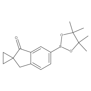 6'-(4,4,5,5-Tetramethyl-1,3,2-dioxaborolan-2-YL)spiro[cyclopropane-1,2'-inden]-1'(3'H)-one Structure