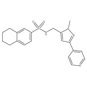 N-{[1-methyl-3-(pyridin-4-yl)-1H-pyrazol-5-yl]methyl}-5,6,7,8-tetrahydronaphthalene-2-sulfonamide Structure