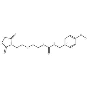 1-(2-(2-(2,5-Dioxopyrrolidin-1-yl)ethoxy)ethyl)-3-(4-methoxybenzyl)urea结构式