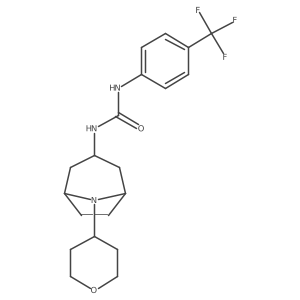 3-[8-(Oxan-4-yl)-8-azabicyclo[3.2.1]octan-3-yl]-1-[4-(trifluoromethyl)phenyl]urea Structure
