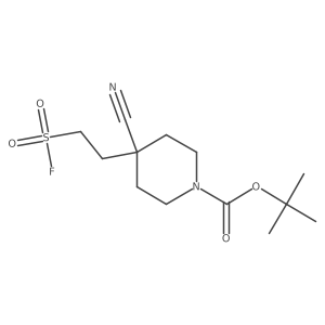 Tert-butyl 4-cyano-4-(2-fluorosulfonylethyl)piperidine-1-carboxylate Structure