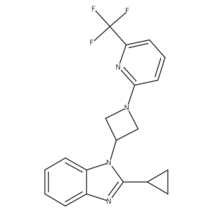 2-cyclopropyl-1-{1-[6-(trifluoromethyl)pyridin-2-yl]azetidin-3-yl}-1H-1,3-benzodiazole结构式