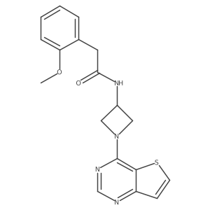 2-(2-methoxyphenyl)-N-(1-{thieno[3,2-d]pyrimidin-4-yl}azetidin-3-yl)acetamide结构式