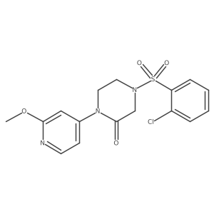 4-(2-Chlorobenzenesulfonyl)-1-(2-methoxypyridin-4-yl)piperazin-2-one Structure