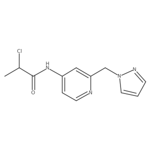 2-Chloro-N-[2-(pyrazol-1-ylmethyl)pyridin-4-yl]propanamide结构式