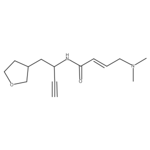 (2E)-4-(dimethylamino)-N-[1-(oxolan-3-yl)but-3-yn-2-yl]but-2-enamide结构式