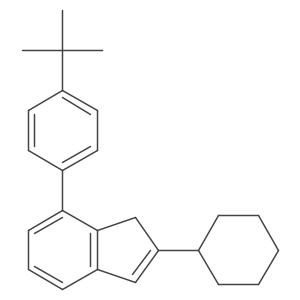 7-(4-(tert-Butyl)phenyl)-2-cyclohexyl-1H-indene Structure