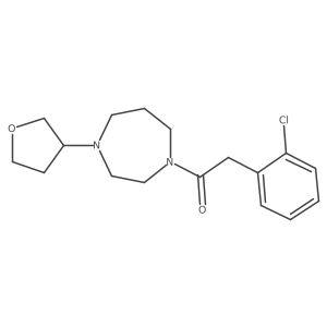 2-(2-Chlorophenyl)-1-[4-(oxolan-3-yl)-1,4-diazepan-1-yl]ethan-1-one结构式