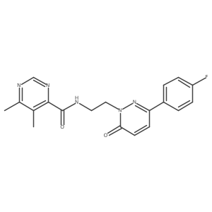 N-[2-[3-(4-Fluorophenyl)-6-oxopyridazin-1-yl]ethyl]-5,6-dimethylpyrimidine-4-carboxamide结构式