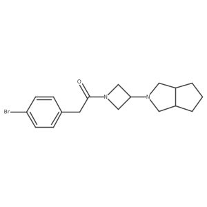 2-(4-Bromophenyl)-1-(3-{octahydrocyclopenta[c]pyrrol-2-yl}azetidin-1-yl)ethan-1-one Structure