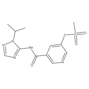 3-Fluorosulfonyloxy-5-[(2-propan-2-yl-1,2,4-triazol-3-yl)carbamoyl]pyridine Structure