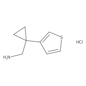 (1-Thiophen-3-ylcyclopropyl)methanamine;hydrochloride结构式