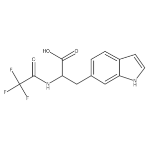 3-(1H-indol-6-yl)-2-(2,2,2-trifluoroacetamido)propanoic acid结构式
